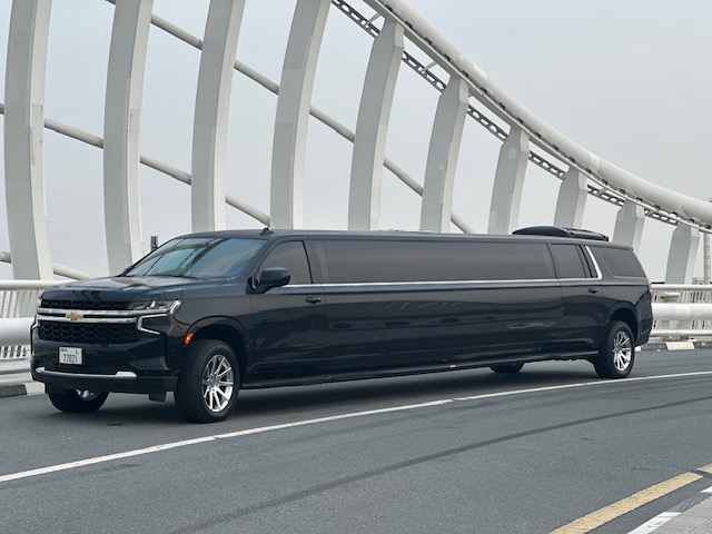 Black limousine Dubai